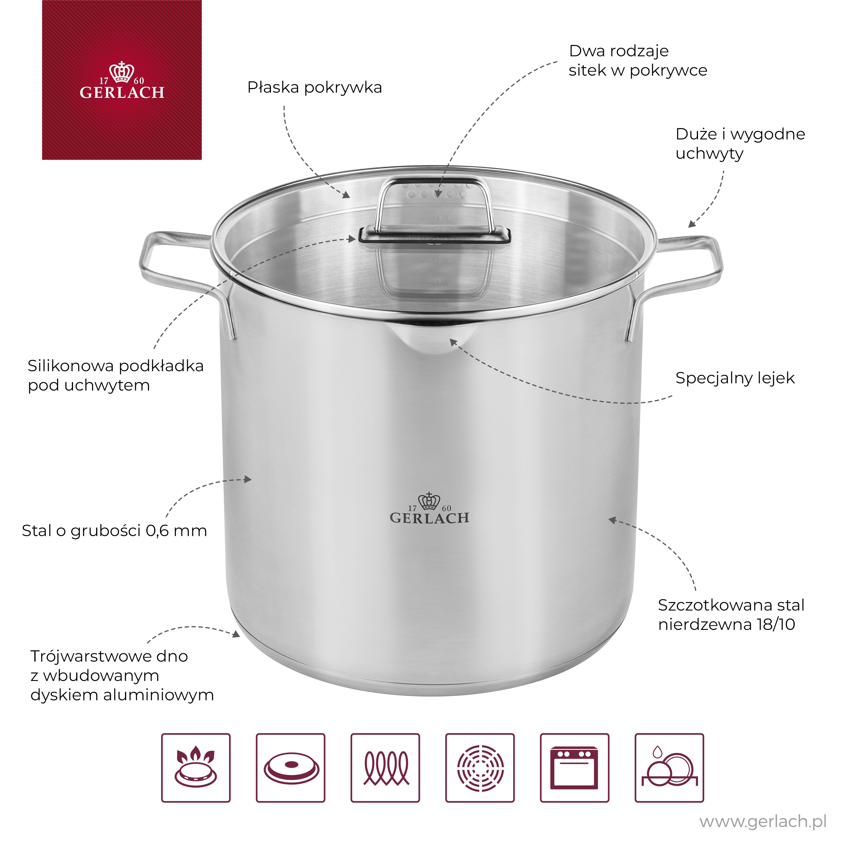 Garnek AMBIENTE 15 l do zadań specjalnych